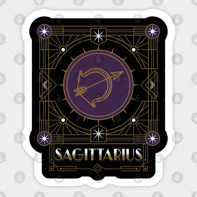 Great Sagittarius Deco Sticker by Skyborne Designs